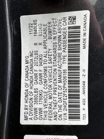 2023 Honda Civic Sedan Sport