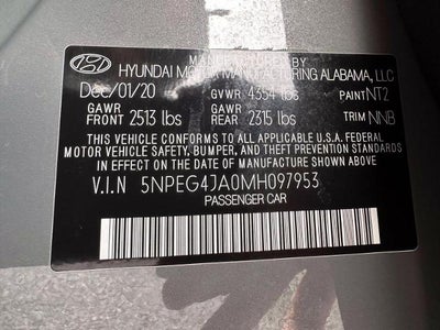 2021 Hyundai Sonata SE