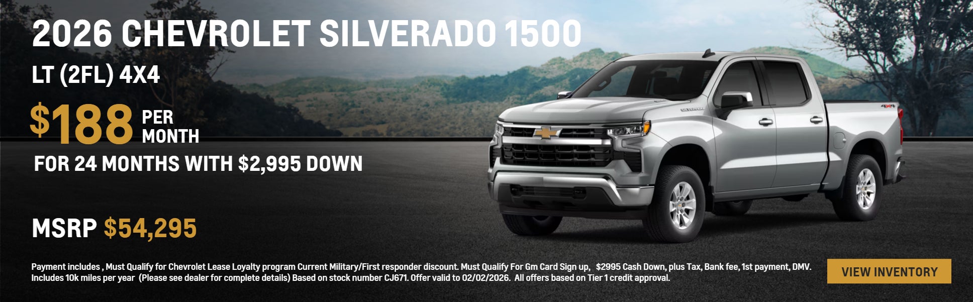 2026 Chevrolet Silverado LT (2FL) 4X4