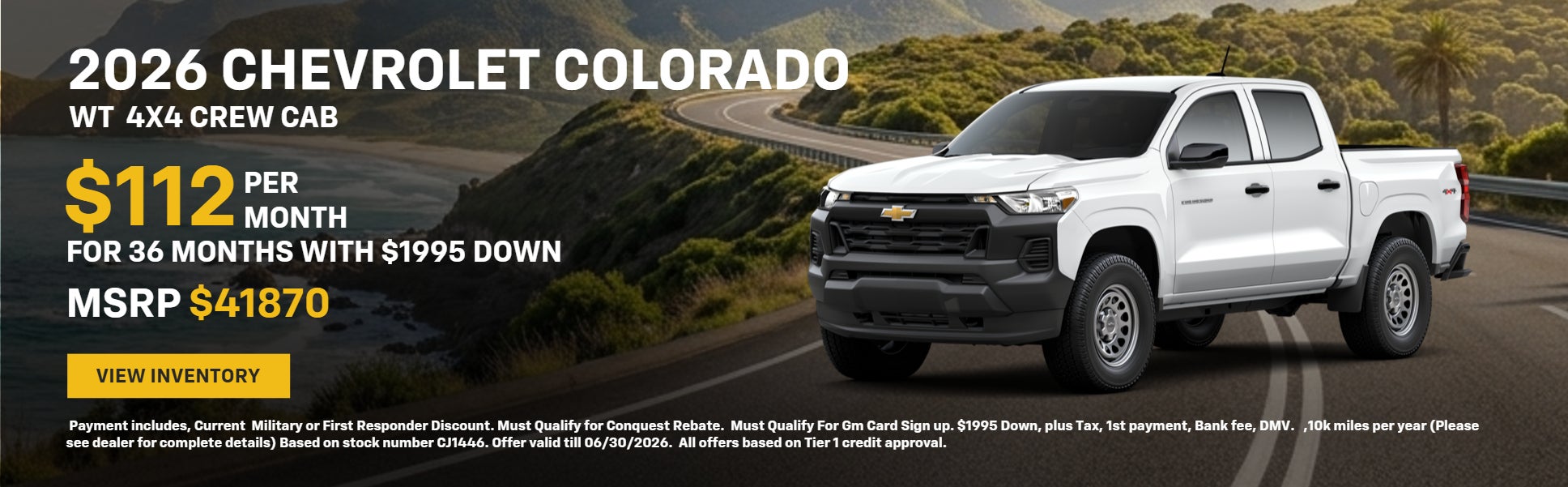 2026 Chevrolet Colorado WT  4X4 Crew Cab