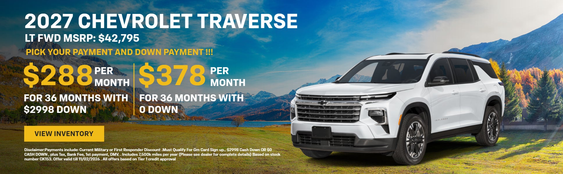 2027 Chevy Traverse