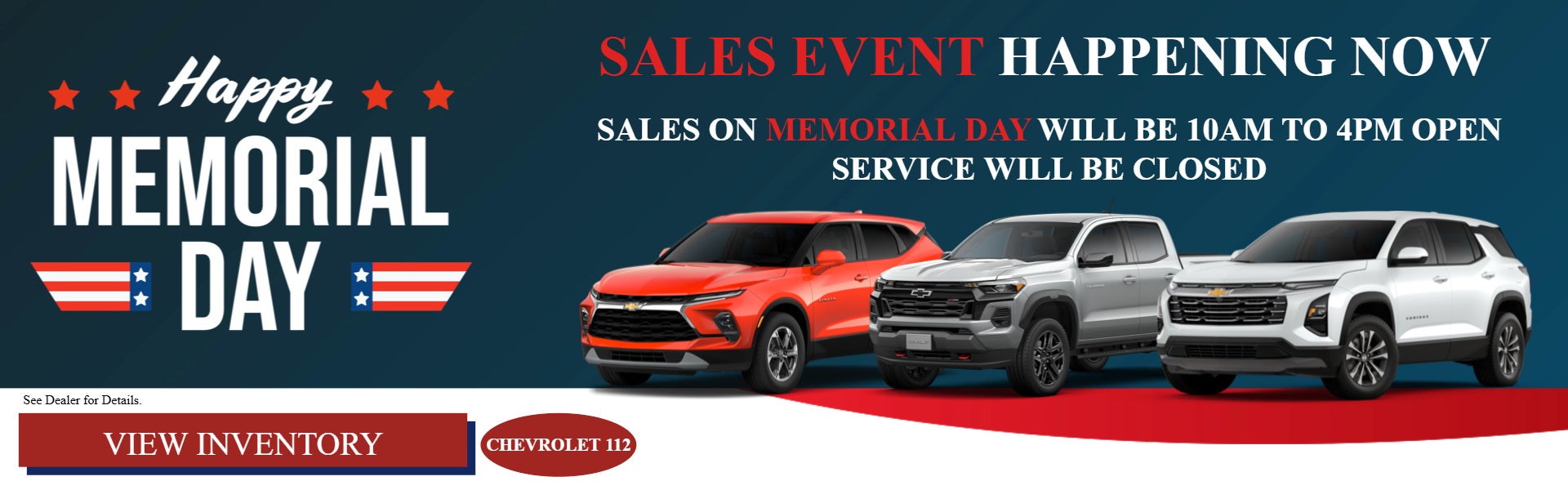 Memorial Day Sales Event